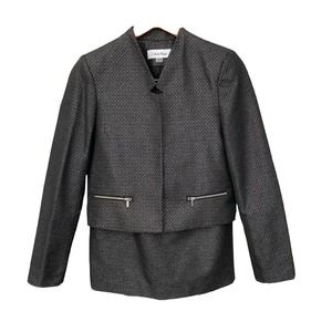 Calvin Klein Black Textured Blazer